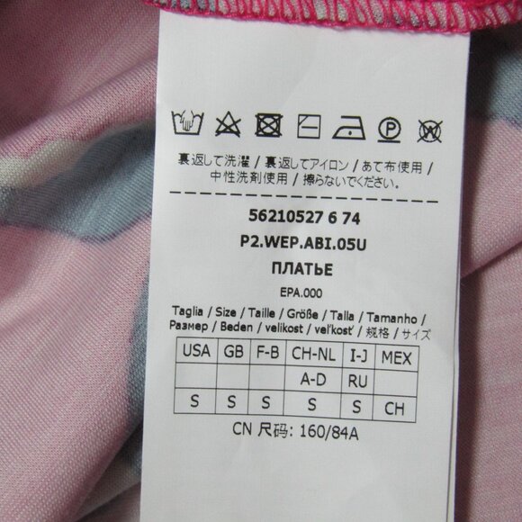 Max Mara Weekend Magenta Butterfly Wrap Dress Womens Size S Pockets V Neck Tie - Picture 9 of 12